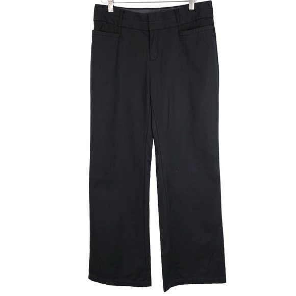 Banana Republic Pants Womens 4 Jackson Fit Wide Leg Black - Picture 1 of 11